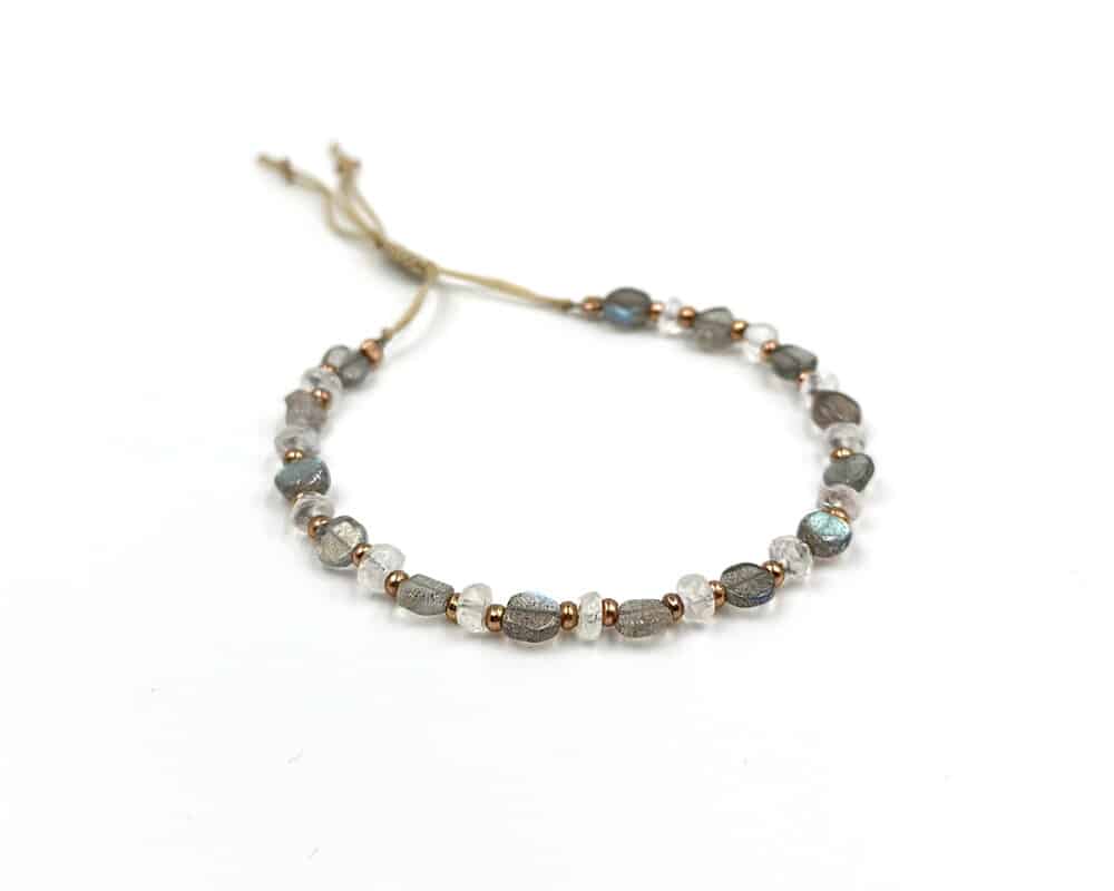 Bracelet Labradorite et Pierre de Lune