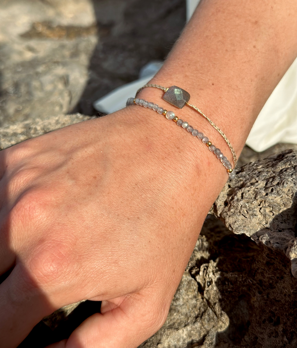 Bracelet Labradorite facettée « Constellation »