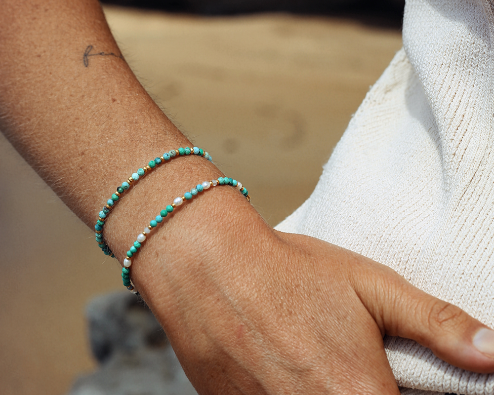 zoom sur bracelet turquoise